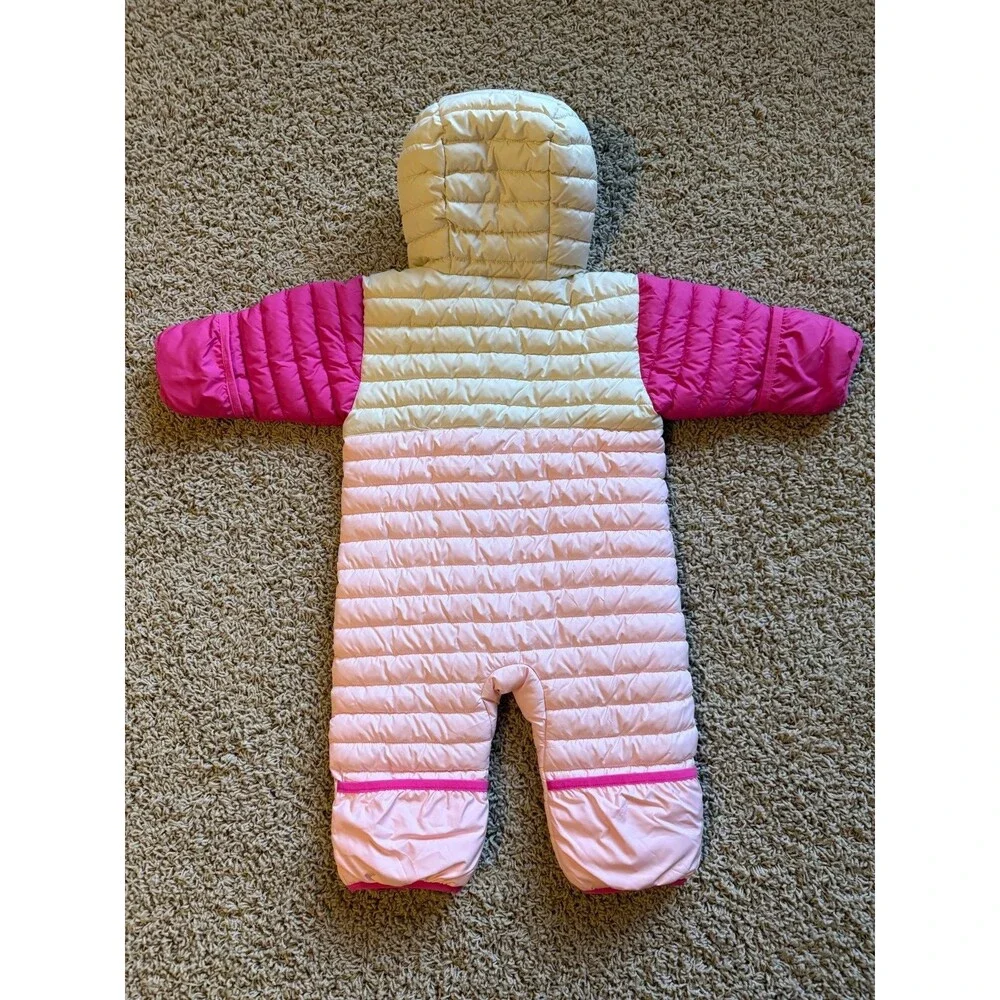 Columbia Infant Powder Lite II Reversible Bunting Snowsuit Girl's 6-12 Mo Pink